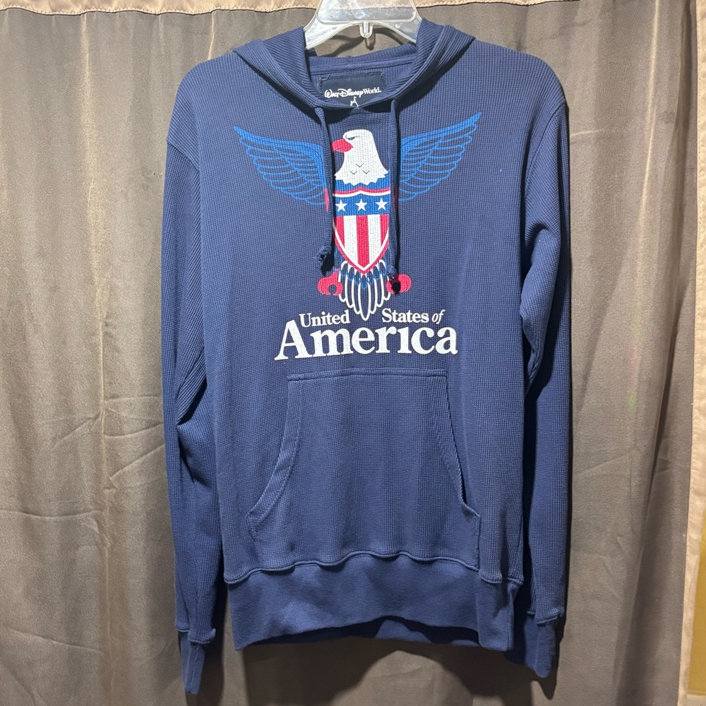Walt Disney Epcot World Showcase United States Of America Pullover Hoodie Size S